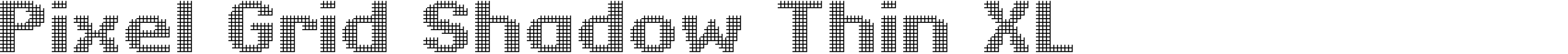 Pixel Grid Shadow Thin XL